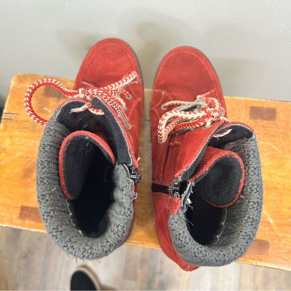 Bos. & Co. Colony Red Suede Cuff Boots Lace Up Womens 41 10 Hiking Outdoor Gorp - Picture 10 of 14